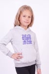 Kız Çocuk Baskılı Kanguru Cepli Uzun Kollu Kapüşonlu Sweatshirt
