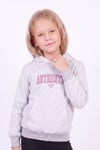 Kız Çocuk Baskılı Kanguru Cepli Uzun Kollu Kapüşonlu Sweatshirt