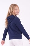 Kız Çocuk Baskılı Kanguru Cepli Uzun Kollu Kapüşonlu Sweatshirt