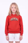 Kız Çocuk Baskılı Kanguru Cepli Uzun Kollu Kapüşonlu Sweatshirt