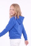 Kız Çocuk Baskılı Kanguru Cepli Uzun Kollu Kapüşonlu Sweatshirt