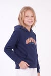 Kız Çocuk Baskılı Kanguru Cepli Uzun Kollu Kapüşonlu Sweatshirt