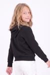Kız Çocuk Baskılı Kanguru Cepli Uzun Kollu Kapüşonlu Sweatshirt