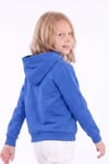 Kız Çocuk Baskılı Kanguru Cepli Uzun Kollu Kapüşonlu Sweatshirt