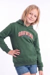 Kız Çocuk Baskılı Kanguru Cepli Uzun Kollu Kapüşonlu Sweatshirt