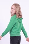 Kız Çocuk Baskılı Kanguru Cepli Uzun Kollu Kapüşonlu Sweatshirt