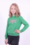 Kız Çocuk Baskılı Kanguru Cepli Uzun Kollu Kapüşonlu Sweatshirt