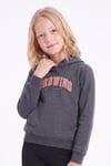 Kız Çocuk Baskılı Kanguru Cepli Uzun Kollu Kapüşonlu Sweatshirt