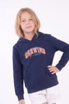 Kız Çocuk Baskılı Kanguru Cepli Uzun Kollu Kapüşonlu Sweatshirt