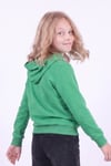 Kız Çocuk Baskılı Kanguru Cepli Uzun Kollu Kapüşonlu Sweatshirt
