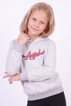Kız Çocuk Baskılı Kanguru Cepli Uzun Kollu Kapüşonlu Sweatshirt