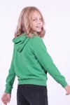Kız Çocuk Baskılı Kanguru Cepli Uzun Kollu Kapüşonlu Sweatshirt