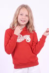 Kız Çocuk Baskılı Kanguru Cepli Uzun Kollu Kapüşonlu Sweatshirt