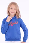 Kız Çocuk Baskılı Kanguru Cepli Uzun Kollu Kapüşonlu Sweatshirt