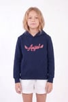 Kız Çocuk Baskılı Kanguru Cepli Uzun Kollu Kapüşonlu Sweatshirt