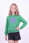 Kız Çocuk Baskılı Kanguru Cepli Uzun Kollu Kapüşonlu Sweatshirt