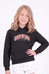 Kız Çocuk Baskılı Kanguru Cepli Uzun Kollu Kapüşonlu Sweatshirt