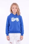Kız Çocuk Baskılı Kanguru Cepli Uzun Kollu Kapüşonlu Sweatshirt