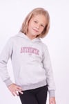 Kız Çocuk Baskılı Kanguru Cepli Uzun Kollu Kapüşonlu Sweatshirt