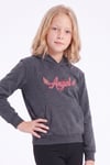 Kız Çocuk Baskılı Kanguru Cepli Uzun Kollu Kapüşonlu Sweatshirt