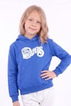 Kız Çocuk Baskılı Kanguru Cepli Uzun Kollu Kapüşonlu Sweatshirt