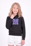 Kız Çocuk Baskılı Kanguru Cepli Uzun Kollu Kapüşonlu Sweatshirt