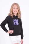 Kız Çocuk Baskılı Kanguru Cepli Uzun Kollu Kapüşonlu Sweatshirt