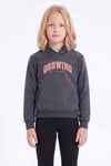 Kız Çocuk Baskılı Kanguru Cepli Uzun Kollu Kapüşonlu Sweatshirt