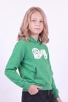 Kız Çocuk Baskılı Kanguru Cepli Uzun Kollu Kapüşonlu Sweatshirt