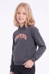 Kız Çocuk Baskılı Kanguru Cepli Uzun Kollu Kapüşonlu Sweatshirt