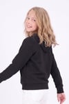 Kız Çocuk Baskılı Kanguru Cepli Uzun Kollu Kapüşonlu Sweatshirt