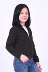 Kız Çocuk Dik Yaka Fermuarlı Basic Sweatshirt