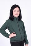 Kız Çocuk Dik Yaka Fermuarlı Basic Sweatshirt