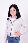 Kız Çocuk Dik Yaka Fermuarlı Basic Sweatshirt