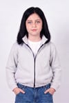 Kız Çocuk Dik Yaka Fermuarlı Basic Sweatshirt