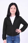 Kız Çocuk Dik Yaka Fermuarlı Basic Sweatshirt