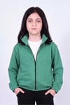Kız Çocuk Dik Yaka Fermuarlı Basic Sweatshirt