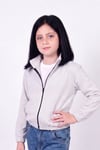 Kız Çocuk Dik Yaka Fermuarlı Basic Sweatshirt