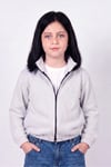 Kız Çocuk Dik Yaka Fermuarlı Basic Sweatshirt