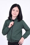 Kız Çocuk Dik Yaka Fermuarlı Basic Sweatshirt