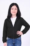 Kız Çocuk Dik Yaka Fermuarlı Basic Sweatshirt