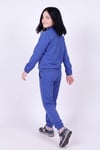 Kız Çocuk Dik Yaka Fermuarlı Beli Bağcıklı Lastik Paça Eşofman Takımı