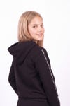 Kız Çocuk Kapüşonlu Kanguru Cepli Şerit Detaylı Sweatshirt