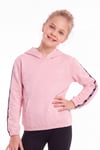 Kız Çocuk Kapüşonlu Kanguru Cepli Şerit Detaylı Sweatshirt