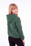 Kız Çocuk Kapüşonlu Kanguru Cepli Şerit Detaylı Sweatshirt