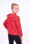 Kız Çocuk Kapüşonlu Kanguru Cepli Şerit Detaylı Sweatshirt