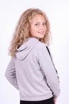 Kız Çocuk Kapüşonlu Kanguru Cepli Şerit Detaylı Sweatshirt