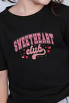 KIZ ÇOCUK SWEATHEARD CLUB BASKILI TİŞÖRT