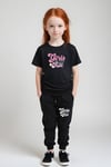 KIZ ÇOCUK YUVARLAK YAKA BASKILI GİRLS FUN ALT-ÜST PİJAMA TAKIMI