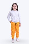 Kız Çocuk Yuvarlak Yaka Düz Baskısız Alt-üst Pijama Takimi